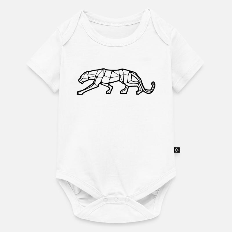 panthère design géometrique - Body à manches courtes Premium Bébé - blanc