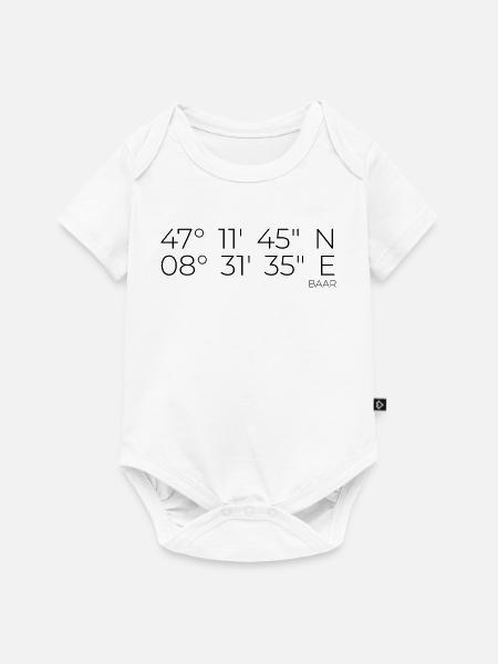 Koordinaten Baar - Baby Premium Kurzarmbody - Weiß
