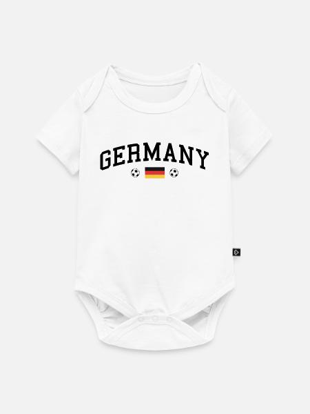 Germany mit Flagge - Baby Premium Kurzarmbody - Weiß