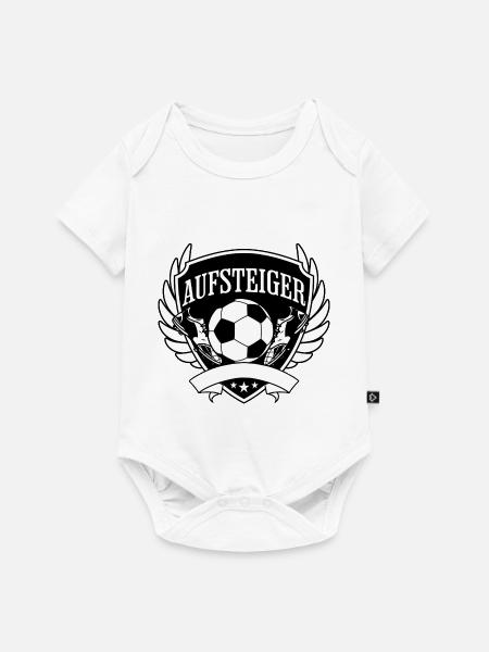 Aufsteiger Wappen Fußball - Baby Premium Kurzarmbody - Weiß