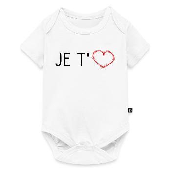 HEART. CHRISTMAS. COUPLE. VALENTINE'S DAY. JUST MARRIED. - Baby Premium short-sleeve bodysuit - white - Front