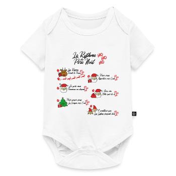 Père Noel Rythme hohoho - Body à manches courtes Premium Bébé - blanc - Devant