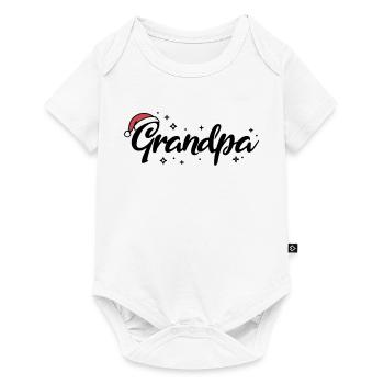 Chapeau de Père Noël Papi Papi - Body à manches courtes Premium Bébé - blanc - Devant