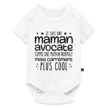 maman avocate - maman normale cadeau humour mère - Body à manches courtes Premium Bébé - blanc - Devant