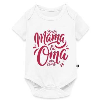 Beste Mama und Oma der Welt - Muttertag - Spruch - Baby Premium Kurzarmbody - Weiß - Vorne