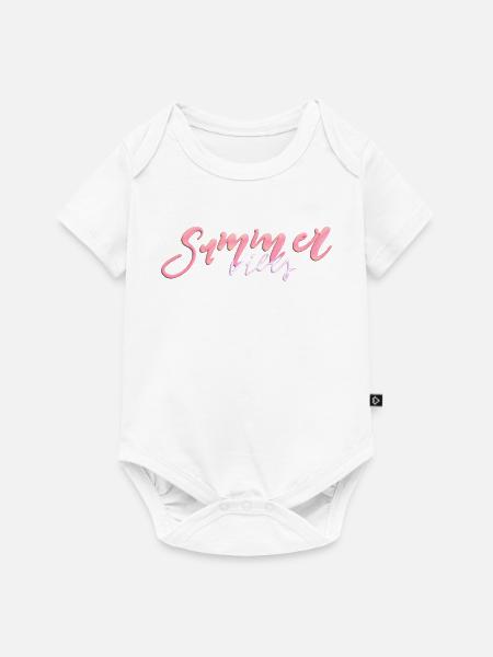 Summer Vibes – Neon Handlettering - Baby Premium Kurzarmbody - Weiß