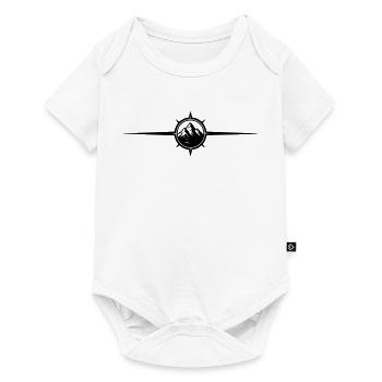 Montagnes symbolisées par la boussole - Body à manches courtes Premium Bébé - blanc - Devant