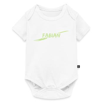 Fabian - Baby Premium Kurzarmbody - Weiß - Vorne