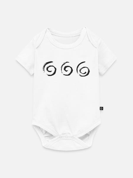 Dreifache Pinselkreise - Baby Premium Kurzarmbody - Weiß