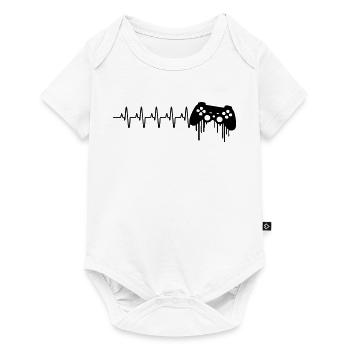 Heartbeat gaming controller - Baby Premium short-sleeve bodysuit - white - Front