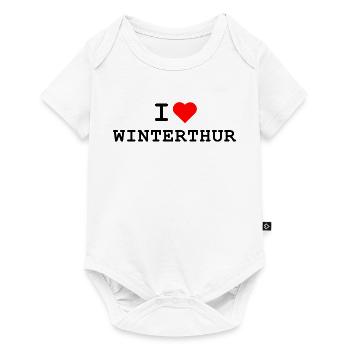 I love Winterthur - Ich liebe Winterthur - Baby Premium short-sleeve bodysuit - white - Front