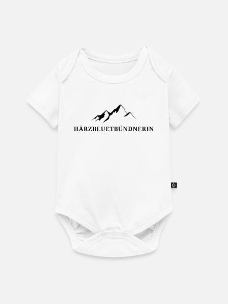 Härzbluetbündnerin Stolze Bündnerin Graubünden - Baby Premium Kurzarmbody - Weiß