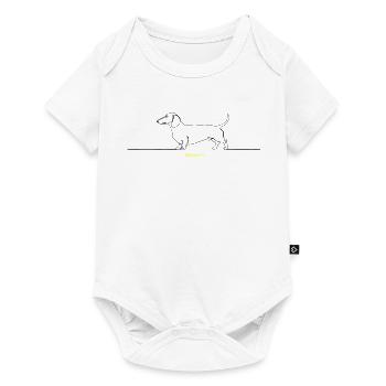 Dachshund Stur Line Art Saying - Baby Premium short-sleeve bodysuit - white - Front
