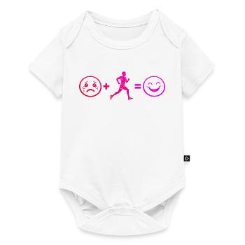 Laufsport Geschenkidee für ein Laufsport Liebhaber - Baby Premium Kurzarmbody - Weiß - Vorne