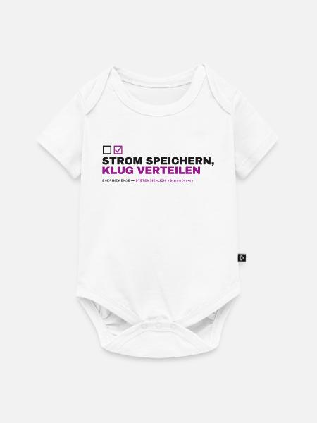 STROM SPEICHERN, KLUG VERTEILEN - Baby Premium Kurzarmbody - Weiß