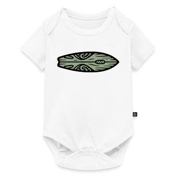 Surfbrett Tribal Surfen Wellenreiten Surfschule - Baby Premium Kurzarmbody - Weiß - Vorne