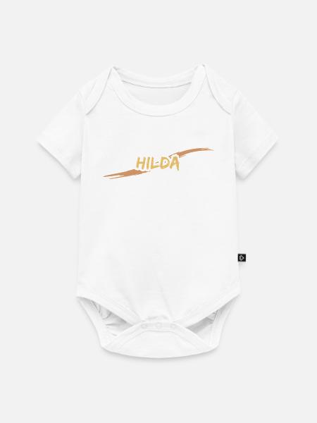 Geschenk Hilda - Baby Premium Kurzarmbody - Weiß