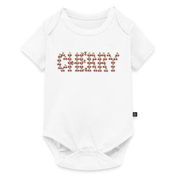 Kirschtypografie - Baby Premium Kurzarmbody - Weiß - Vorne