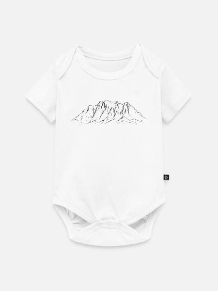 Zugspitze - höchster Berg Deutschland - Baby Premium Kurzarmbody - Weiß