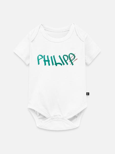 Geschenkidee für Philip - Baby Premium Kurzarmbody - Weiß