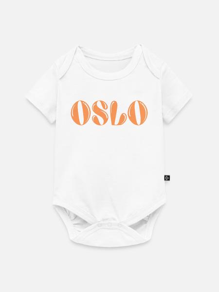 Oslo Orange stilisiert - Baby Premium Kurzarmbody - Weiß