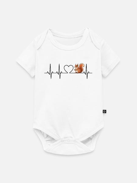 Herzschlag Eichhörnchens - Baby Premium Kurzarmbody - Weiß