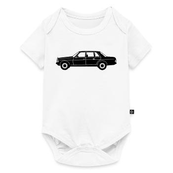 MB W123 Oldtimer Kult seitlich ...(25) - Baby Premium Kurzarmbody - Weiß - Vorne