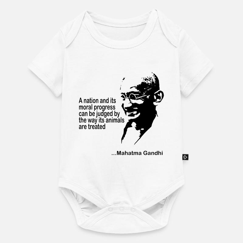 Gandhi Animal Rights - Body à manches courtes Premium Bébé - blanc