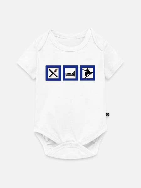 snowboard - Baby Premium Kurzarmbody - Weiß