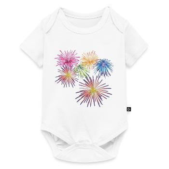2018 Nouvel An Feux d’artifice Nouvel An - Body à manches courtes Premium Bébé - blanc - Devant