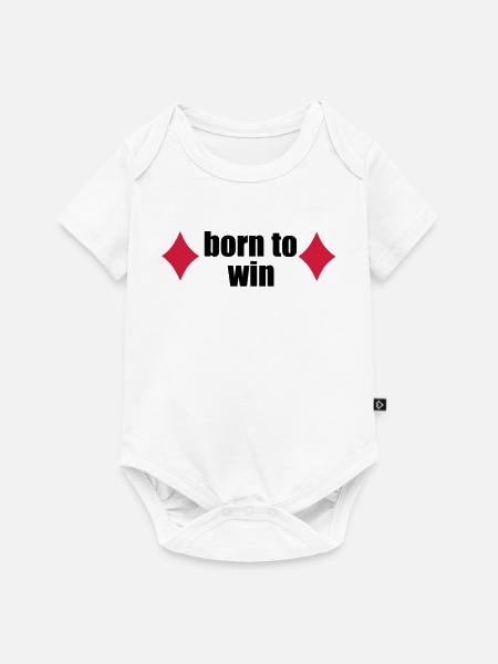 poker - Baby Premium Kurzarmbody - Weiß