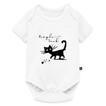 Cat Cat Lover Gift Funny Saying: People Suck - Baby Premium short-sleeve bodysuit - white - Front