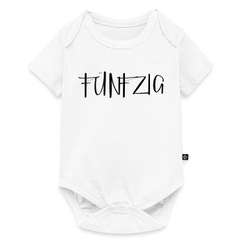 50 fünfzig Geburtstag Geschenk Zahl - Baby Premium Kurzarmbody - Weiß - Vorne