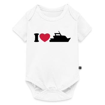 I love my yacht - Baby Premium short-sleeve bodysuit - white - Front