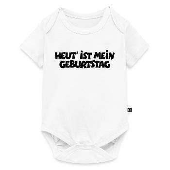 Heut' ist mein Geburtstag (Schwarz) - Baby Premium Kurzarmbody - Weiß - Vorne
