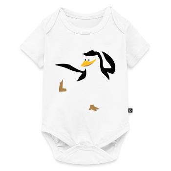 Penguin doing karate sport - Baby Premium short-sleeve bodysuit - white - Front