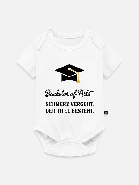 bachelorofarts - Baby Premium Kurzarmbody - Weiß