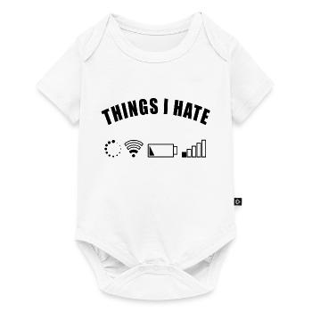 THINGS I HATE GIFT DIGITAL INTERNET NETWORK BATTERY - Baby Premium short-sleeve bodysuit - white - Front