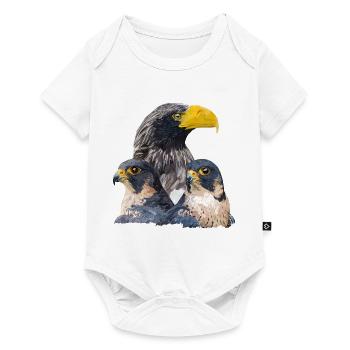 Pigargo géant et faucon pèlerin - Body à manches courtes Premium Bébé - blanc - Devant
