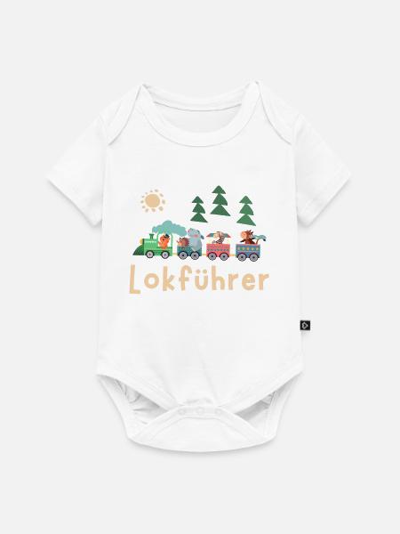 Lokführer Eisenbahn - Baby Premium Kurzarmbody - Weiß