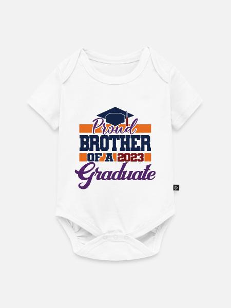 Stolzer Bruder eines Abschlussgeschenks 2023 - Baby Premium Kurzarmbody - Weiß