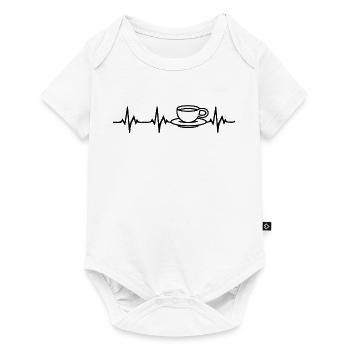 coffee Heartbeat - Baby Premium short-sleeve bodysuit - white - Front