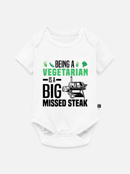 Fleischesser - Baby Premium Kurzarmbody - Weiß