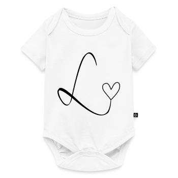 Letter L Letter L Calligraphy - Baby Premium short-sleeve bodysuit - white - Front