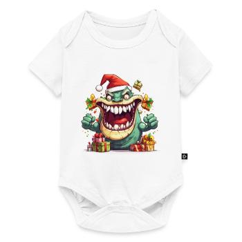 Cadeaux De Noël Monstre Drôle Humour Moche - Body à manches courtes Premium Bébé - blanc - Devant