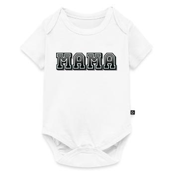 MAMA - Baby Premium Kurzarmbody - Weiß - Vorne