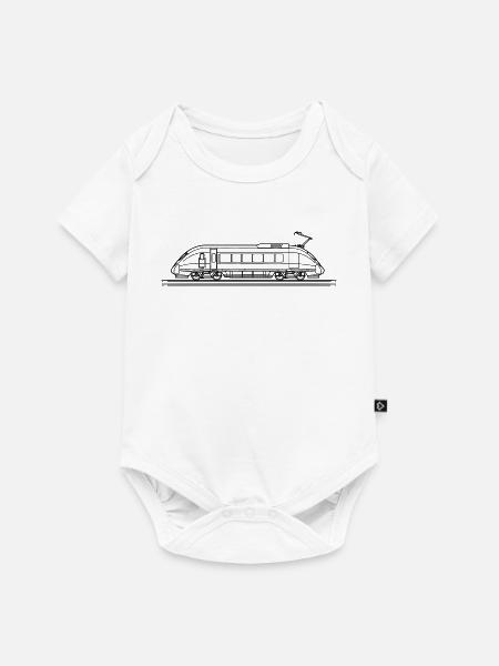 Zug Skizze - Baby Premium Kurzarmbody - Weiß