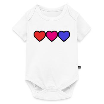 COEUR. MERCI. MAÎTRESSE. MAÎTRE. MERCI MAÎTRESSE. - Body à manches courtes Premium Bébé - blanc - Devant