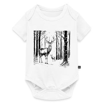 Deers in the snow - Baby Premium short-sleeve bodysuit - white - Front