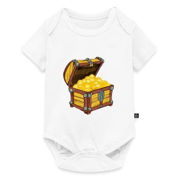 Treasure chest full of gold - Baby Premium short-sleeve bodysuit - white - Front
